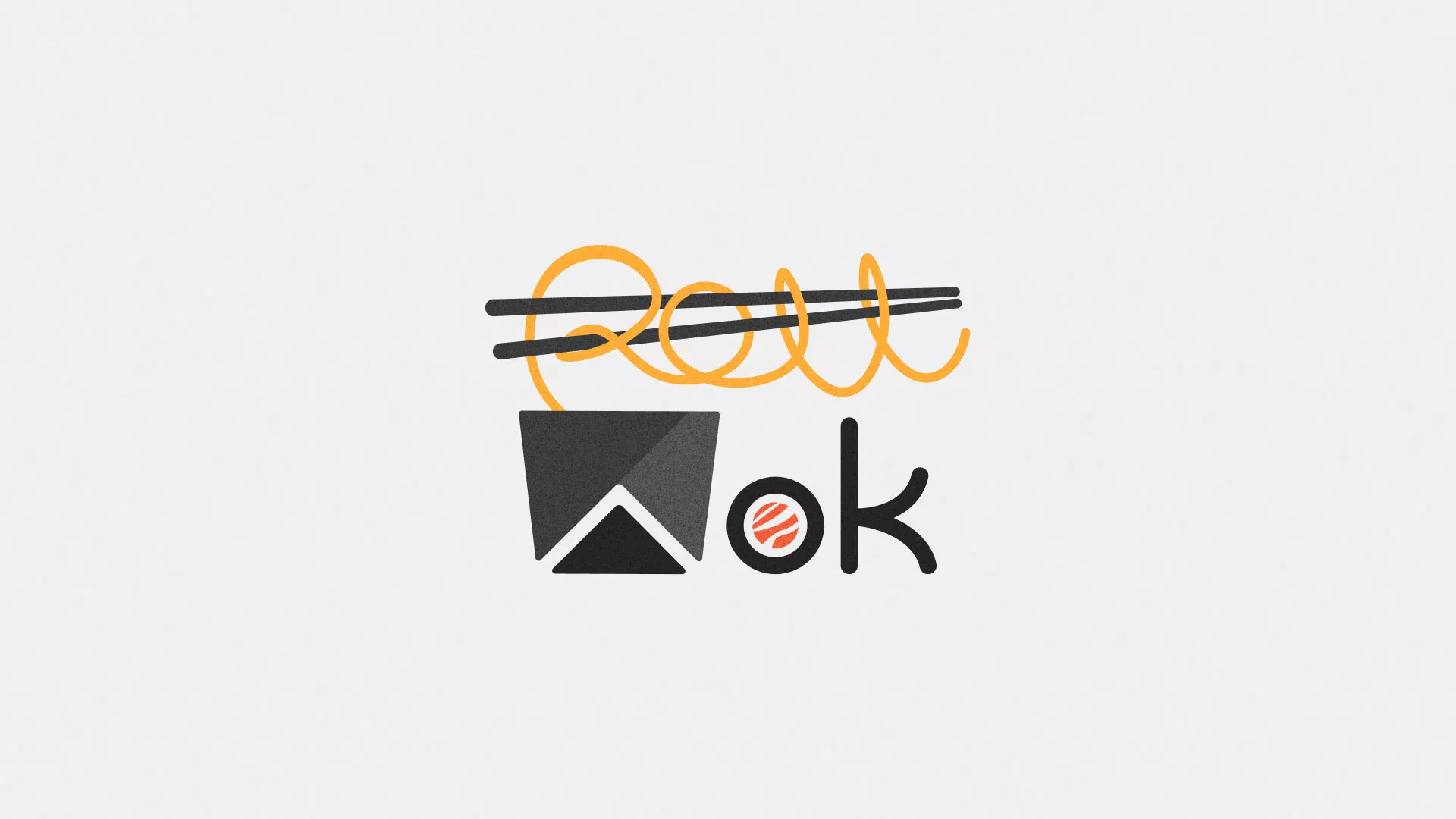 Разработка логотипа суши-бара «Roll Wok Club» в Курганинске