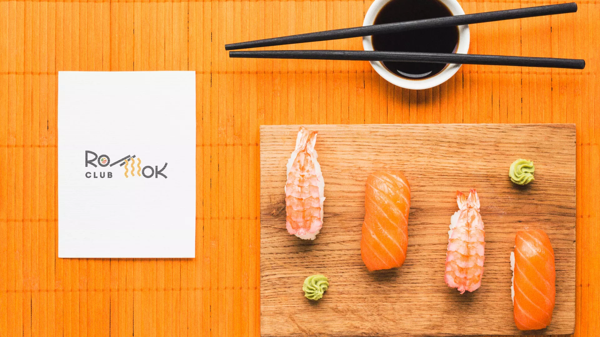 Создание логотипа суши-бара «Roll Wok Club» в Курганинске